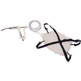 Drenchmatic Eco + tank Drench die tevens als injectiespuit kan worden gebruikt.