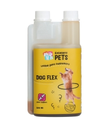 Dog Flex is een aanvullend diervoeder voor honden in vloeibare vorm. Het draagt bij aan soepele gewrichten en aan stevige botten, pezen en banden.
