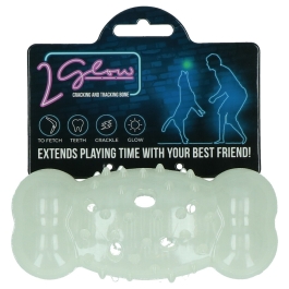 2 Glow Cracking & Tracking Bone Dit speelgoed geeft licht in het donker en daarom kan het spelen met je hond uren doorgaan, zelfs in het donker!