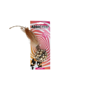 Addicted Ball with Feathers Kattenspeeltje