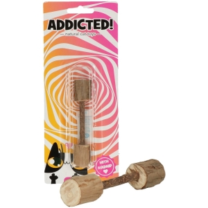 Addicted Wood Dumbell Kattenspeeltje met MADNIP!