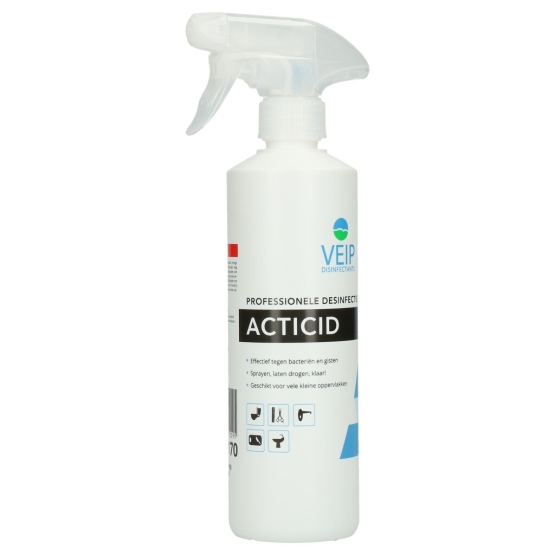 Veip Acticid Desinfectie Spray Acticid is een zeer doeltreffend desinfectie product voor kleine oppervlakken.