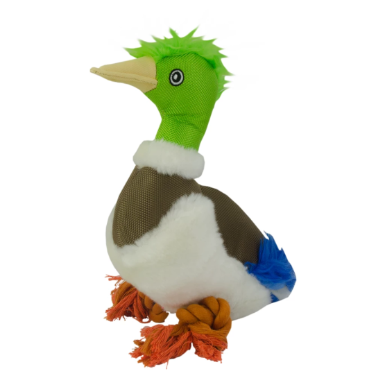 Wild Life collectie bestaat uit unieke natuurgetrouwe pluche speeltjes voor je hond. Het speeltje heeft een flostouw en een pieper.