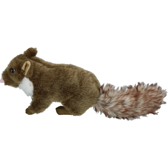 Wild Life collectie bestaat uit unieke natuurgetrouwe pluche speeltjes voor je hond. Het speeltje heeft een flostouw en een pieper.