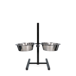Voer en drinkbak RVS T-standaard 1,75ltr Ø 21cm