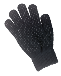 Rijhandschoen Magic Grippy zwart kids