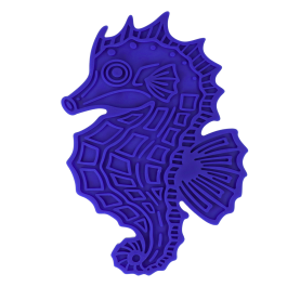 Eat Slow Live Longer Lick Mat Seahorse Blauw