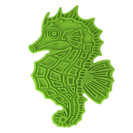 Eat Slow Live Longer Lick Mat Seahorse Groen