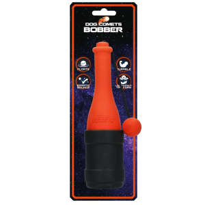 Het kosmische apporteerspeeltje voor in en om het water! De Bobber stuitert op onverwachte wijze op het land en drijft perfect rechtop in het water, voor verrassend en optimaal speelplezier! Met een handig koord om het speeltje eenvoudig ver weg te werpen.