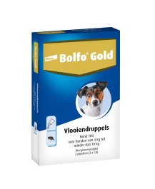 Bolfo Gold Vlooiendruppels Hond 4 tot 10 kg - 100 mg - 2 pipetten