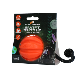 Dog Comets Ball Swift Tuttle Oranje met touw