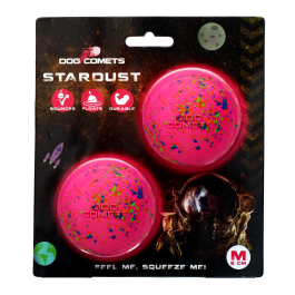 Dog Comets Ball Stardust Roze M 2-pack