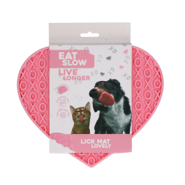 Eat Slow Live Longer Lick Mat Lovely Pink