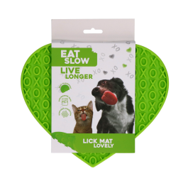 Eat Slow Live Longer Lick Mat Lovely Green