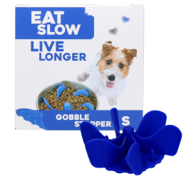 Eat Slow Live Longer Gobble Stopper Blauw S