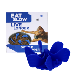Eat Slow Live Longer Lick Mat Gobble Stopper Blue