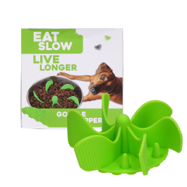 Eat Slow Live Longer Lick Mat Gobble Stopper Green