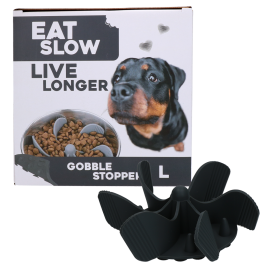 Eat Slow Live Longer Gobble Stopper Grijs L