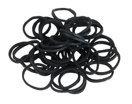 Elastiekjes rubber zwart