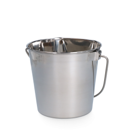 Emmer RVS 0,95ltr met platte zijde