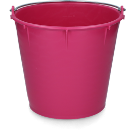 Bucket 7 l with bracket pink