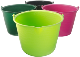 Eimer 15 l mit Ausguss rosa