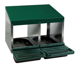 Pluimvee legnest (2 st.) met plastic vloer