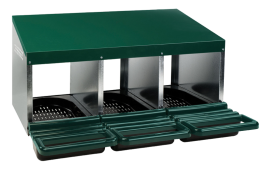 Pluimvee legnest (3 st.) met plastic vloer