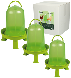 Poultry drinking tower 1.5 liters green lemon on legs