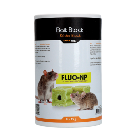 Knock Pest Lokmiddel Blok voor muis&rat Fluo-NP (8x15g)