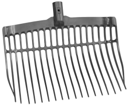 Mestvork kunststof donkergrijs zonder steel