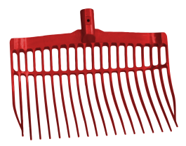 Mestvork kunststof rood zonder steel