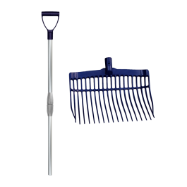 Mestvork kunststof blue met alu. steel in a box