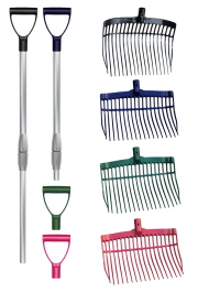 Mestvork kunststof hot pink met alu. steel in a box