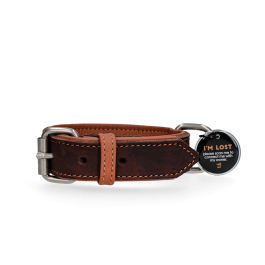 Spotted! Pro Leren Halsband Bruin 2,5x45cm