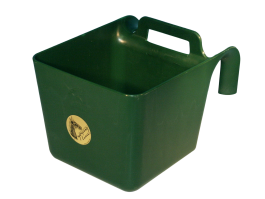 Voerbak met ophang en handgreep groen 11 l KS