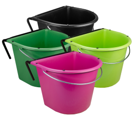 Voerbak 15 l met  ophang en hengsel groen