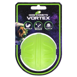 De Dog Comets Vortex bal is ontwikkeld voor honden die geen genoeg krijgen van actief speelplezier.