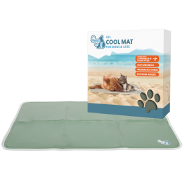 Coolpets Gel Cooling Mat Olijfgroen L