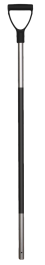 Mestvork steel aluminium 115 cm met rubberen grip Zwart handvat