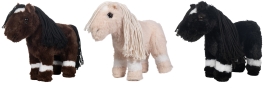 Handgemaakte Cuddle Pony van zacht imitatiebont. Inclusief transporttas, uniek vervaardigd en veilig speelgoed voor knuffelen en spelen.