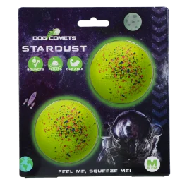 Dog Comets Ball Stardust Green M 2-pack