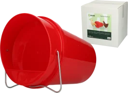 Pluimvee drinkemmer kunststof 6 l red