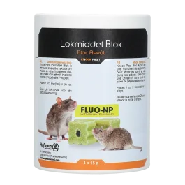 Knock Pest Lokmiddel Blok voor muis&rat Fluo-NP (4x15g)