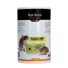 Knock Pest Lokmiddel Blok voor muis&rat Fluo-NP (8x15g)